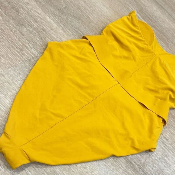 Robin Piccone Luca Bandeau Strapless One Piece Swimsuit Belted Mustard Womens 10 - Picture 12 of 15